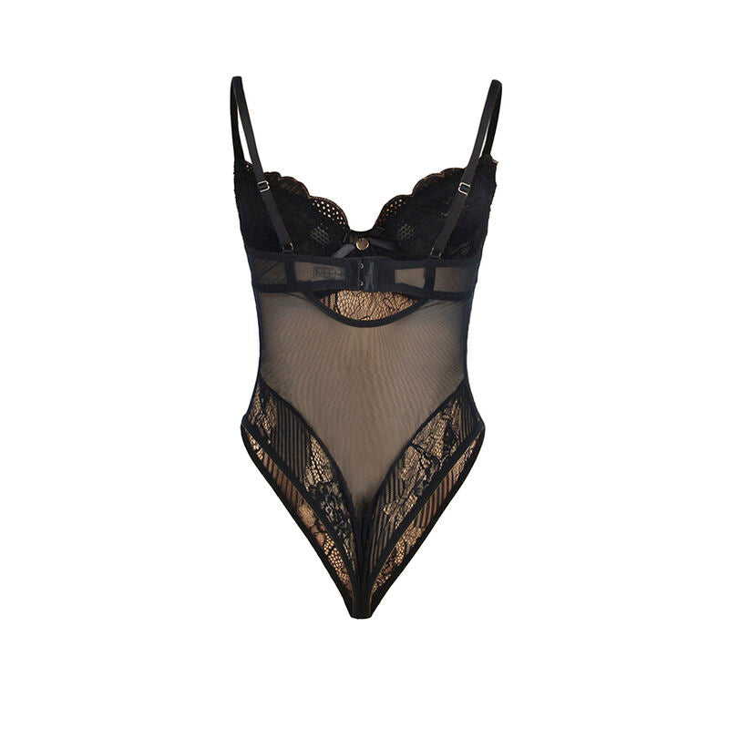 Subblime - 955618 body en dentelle avec fermeture à l'entrejambe noir s/m
