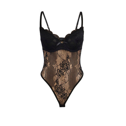 Subblime - 955618 body en dentelle avec fermeture à l'entrejambe noir s/m