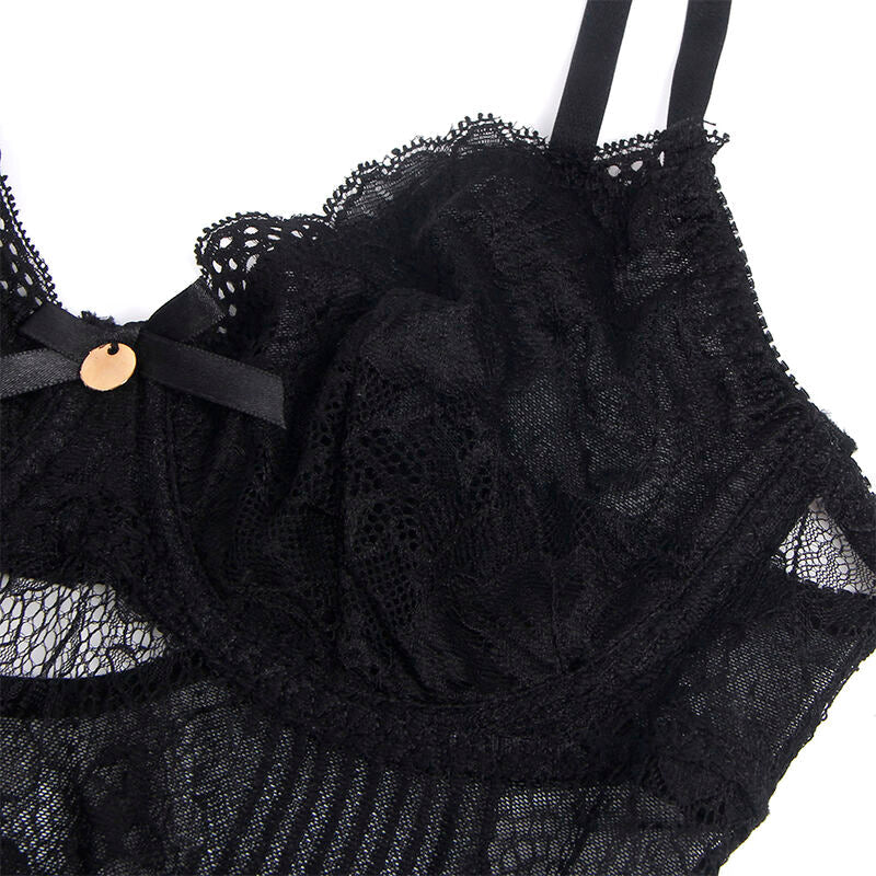 Subblime - 955618 body en dentelle avec fermeture à l'entrejambe noir s/m