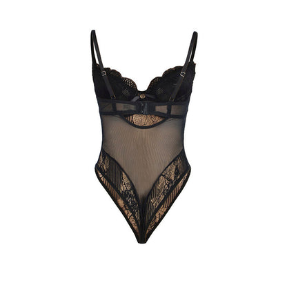 Subblime - 955625 body en dentelle avec fermeture à l'entrejambe noir l/xl