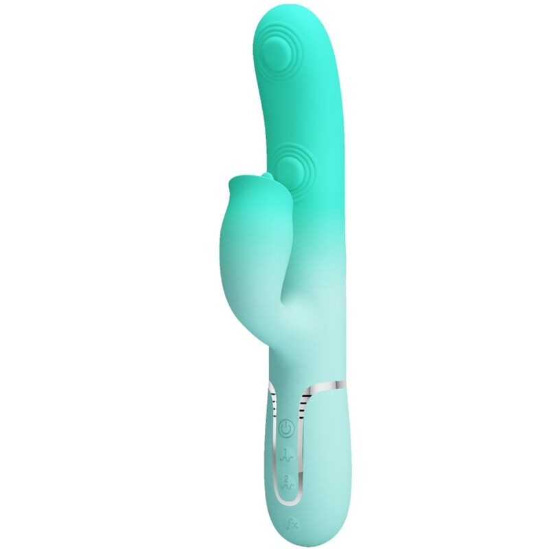 PRETTY LOVE - VIBRATORE MULTIFUNZIONE CONIGLIO GIGI VERDE ACQUA