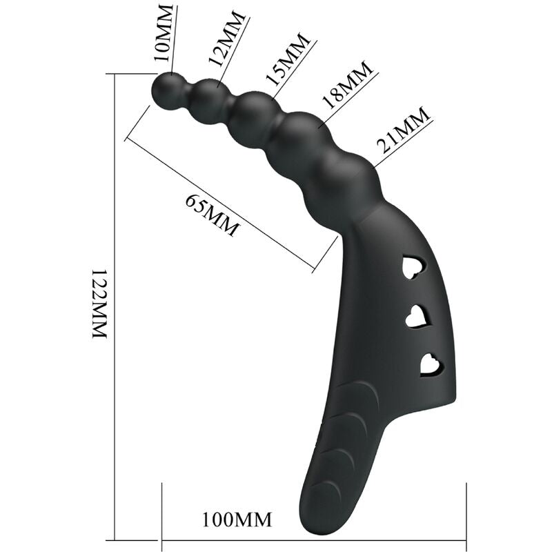 Pretty love - vibratore da dita jordin 10 vibrazioni nero
