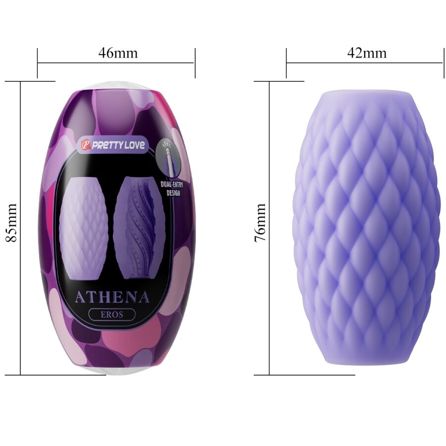 Pretty love - athena eros masturbateur masculin en silicone violet