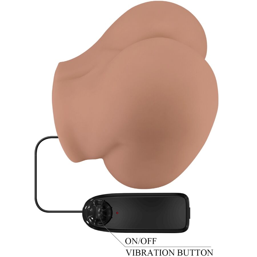 Crazy bull - bernace ass vibratore con vagina realistica e ano carne telecomando