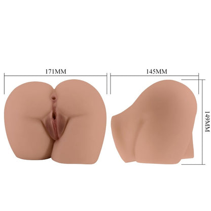 Crazy bull - bernace ass vibratore con vagina realistica e ano carne telecomando