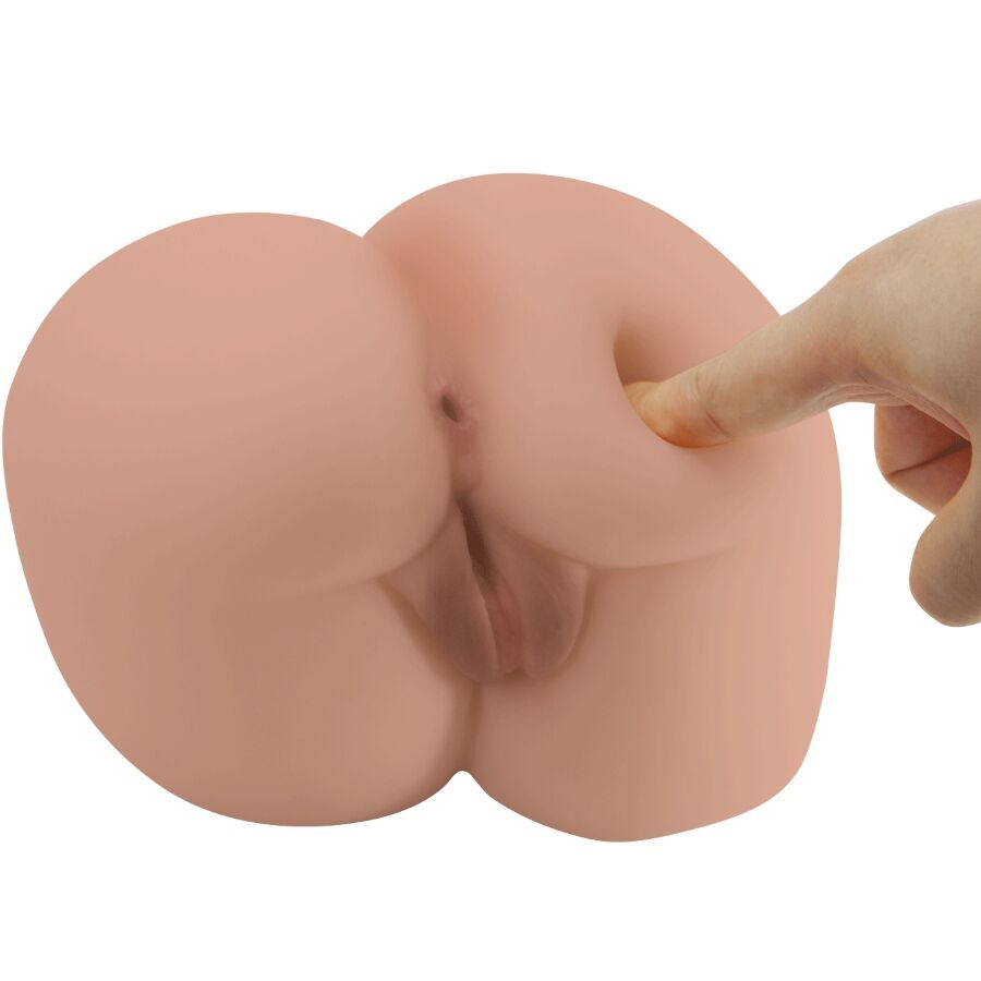 Crazy bull - bernace ass vibratore con vagina realistica e ano carne telecomando