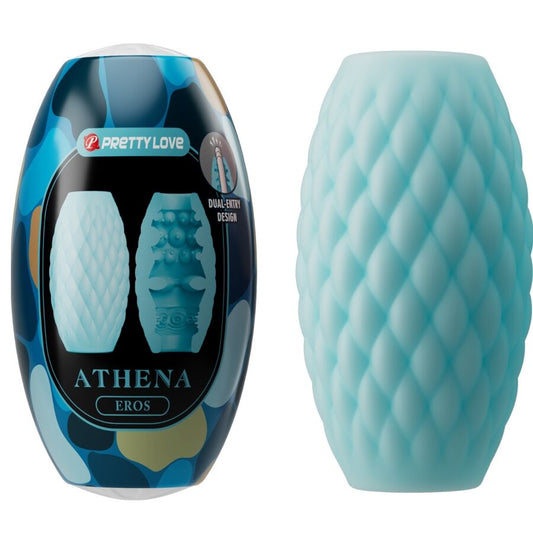 Pretty love - athena eros silicone masturbatore maschile azzurro cielo