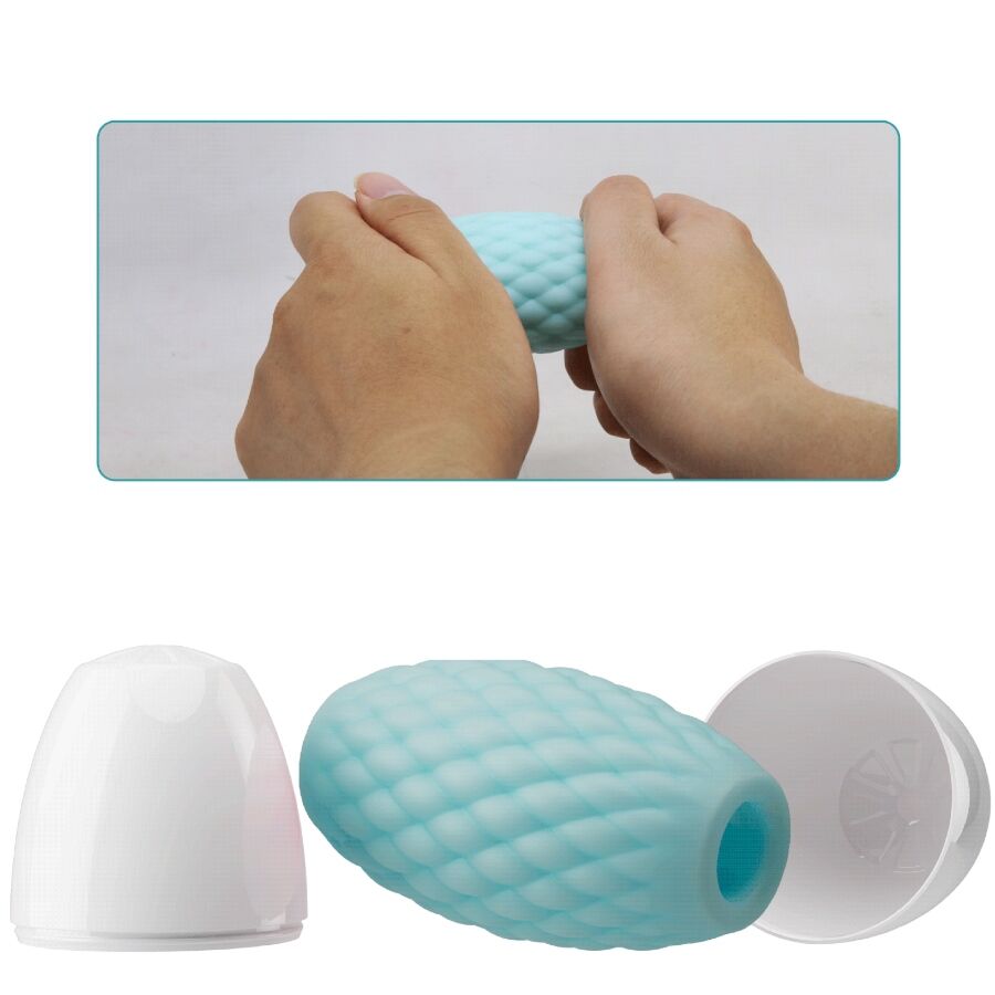Pretty love - athena eros silicone masturbatore maschile azzurro cielo