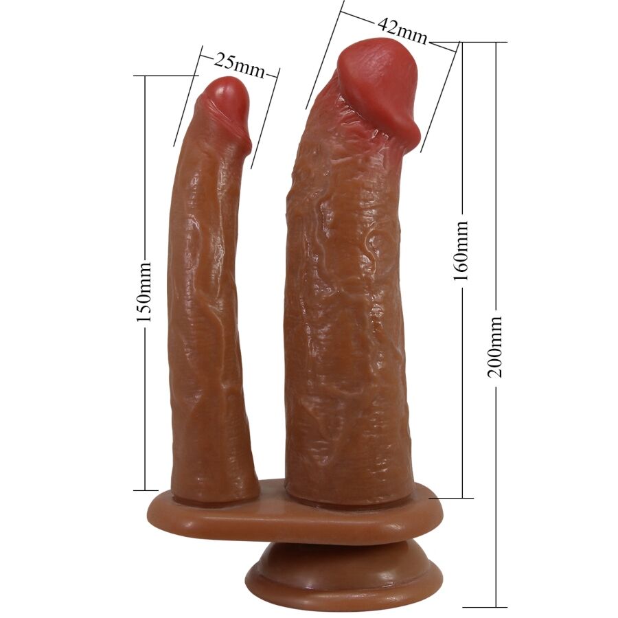 Pretty love - goran doppio dildo realistico naturale mulato