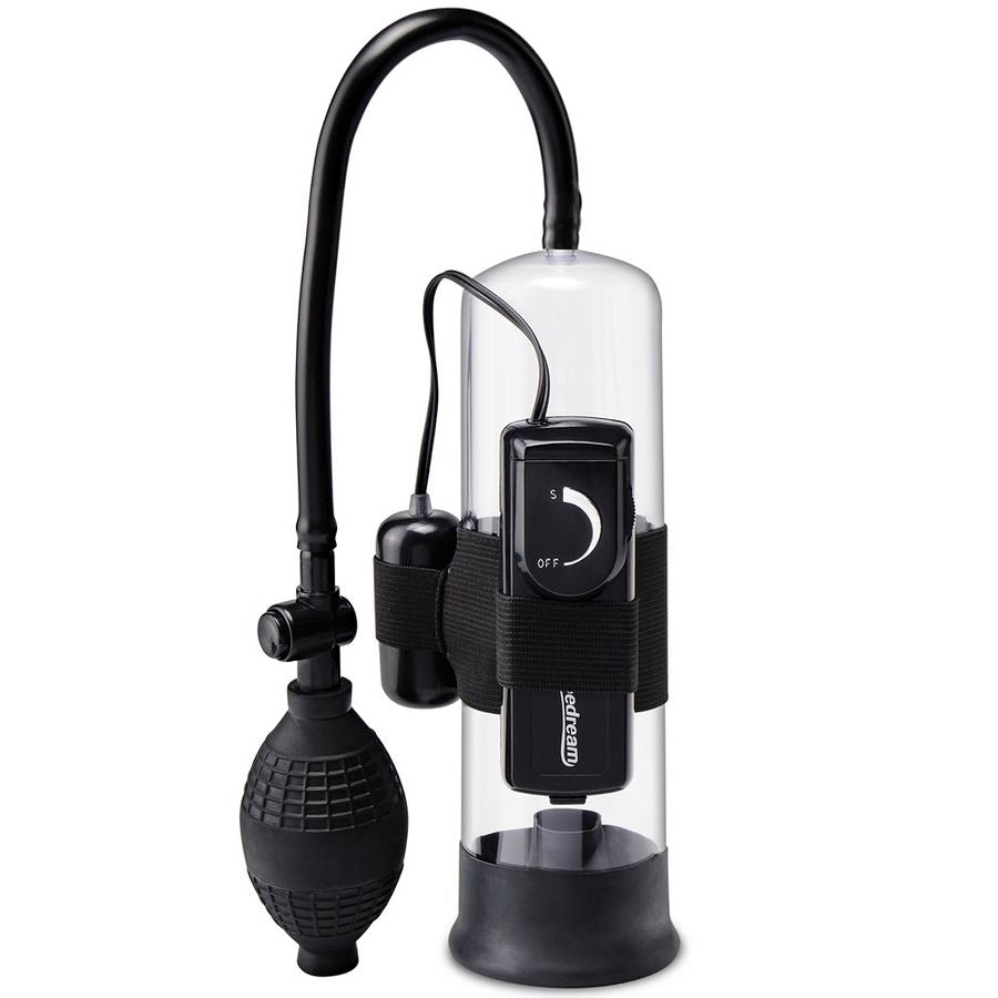 Pompa per il pene Pump worx beginners vibrating Pump Worx Pipedream nera/trasparente