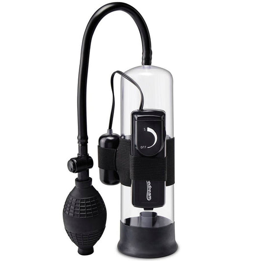 Pompa per il pene Pump worx beginners vibrating Pump Worx Pipedream nera/trasparente