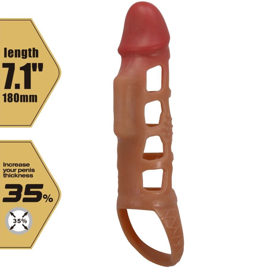 Pretty love - preston vibrante guaina per pene 18 cm