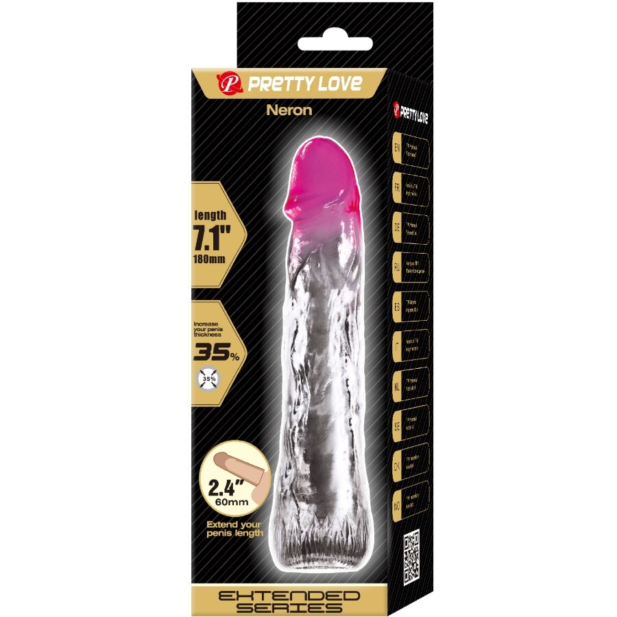Pretty love - neron realistico 6 cm guaina di allargamento per pene rosa