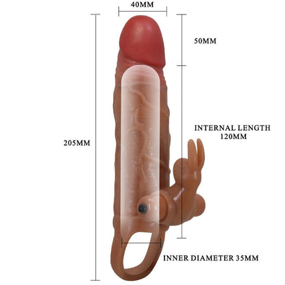 Pretty love - guaina per pene osmar + stimolatore vibrante per clitoride