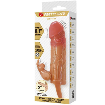 Pretty love - guaina per pene osmar + stimolatore vibrante per clitoride