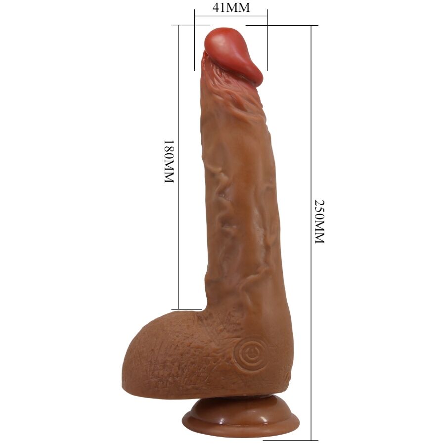 Baile Beautiful Réaliste Dildo Stimulation Haut & Bas 25 cm Chair Foncé