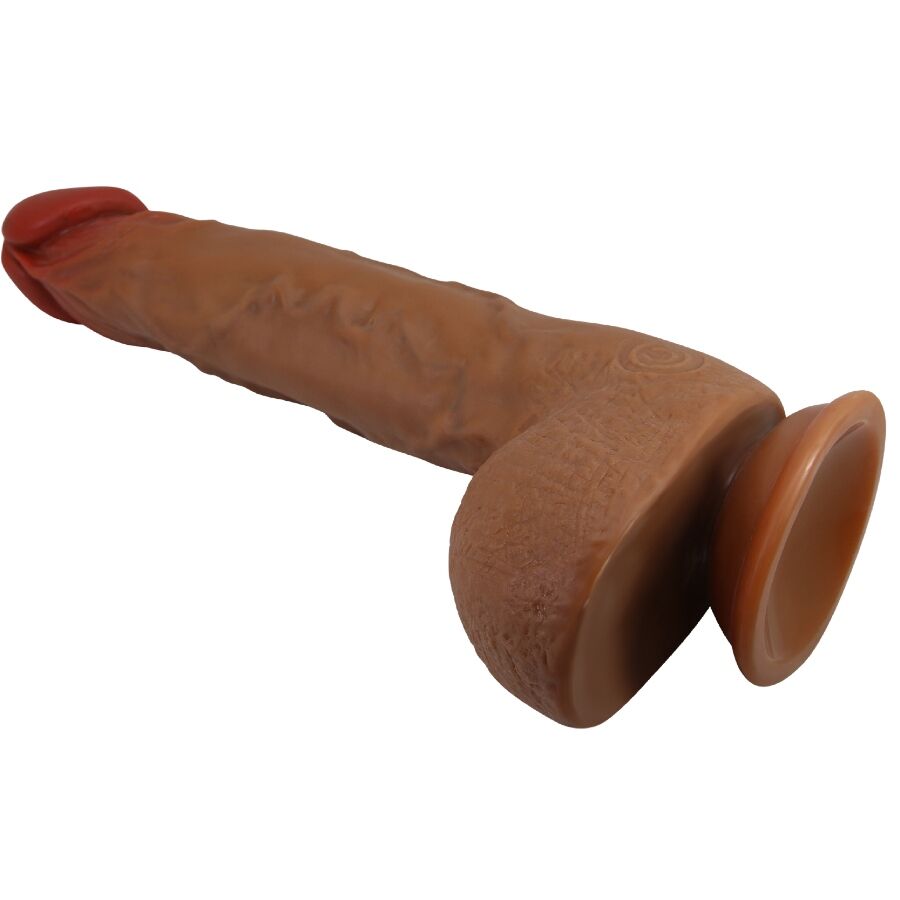 Baile Beautiful Réaliste Dildo Stimulation Haut & Bas 25 cm Chair Foncé