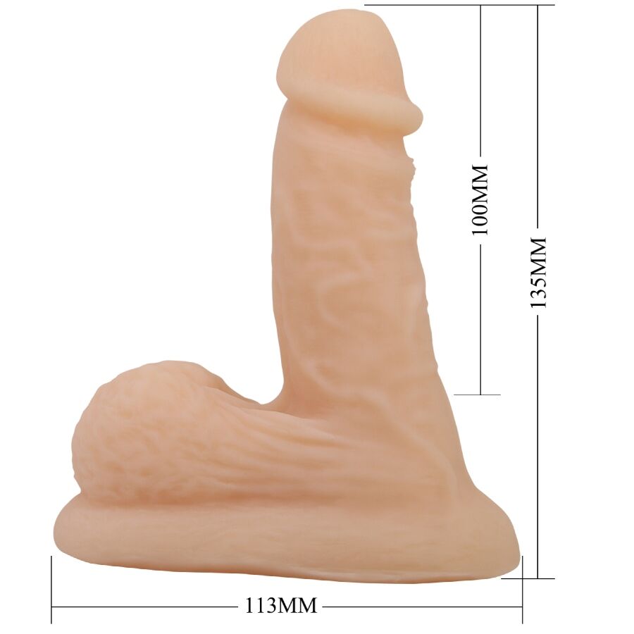 Pretty love - wildon dildo ultra realistico ed elastico 10 cm naturale