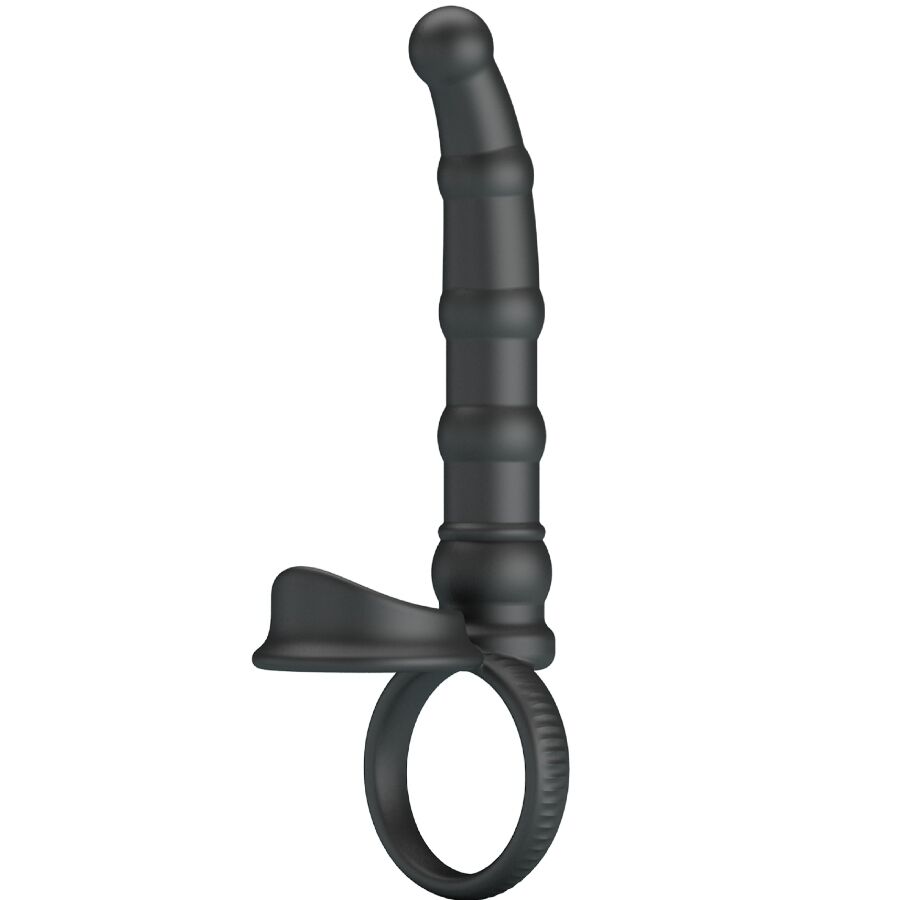 Pretty love - tatum anello per pene vibrante con tappo 10 vibrazioni nero