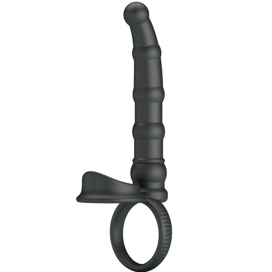 Pretty love - tatum anello per pene vibrante con tappo 10 vibrazioni nero