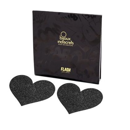 Bijoux pezoneras flash corazÓn negro