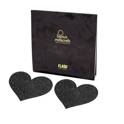 Bijoux pezoneras flash corazÓn negro