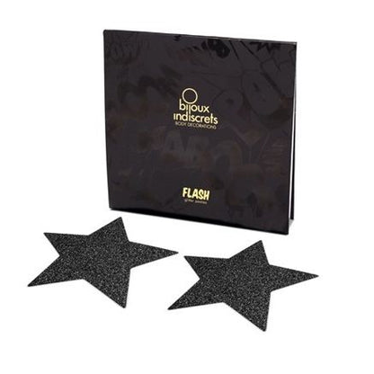 Bijoux pezoneras flash estrella negra