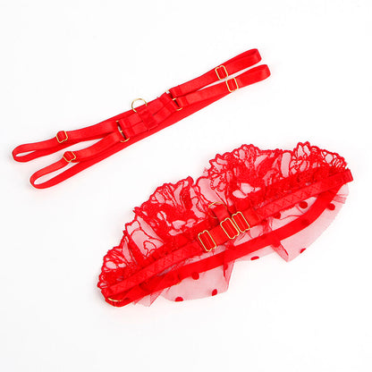 Subblime - 957513 ensemble soutien-gorge et porte-jarretelles en dentelle rouge L/XL