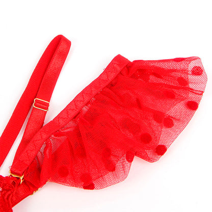 Subblime - 957513 ensemble soutien-gorge et porte-jarretelles en dentelle rouge L/XL