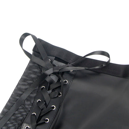 Subblime - 957599 set reggiseno e gonna in pelle nero l/xl