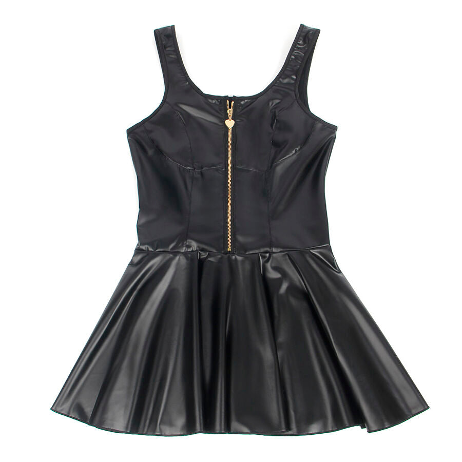 Subblime - 957667 abito in pelle con zip cuore nero s/m