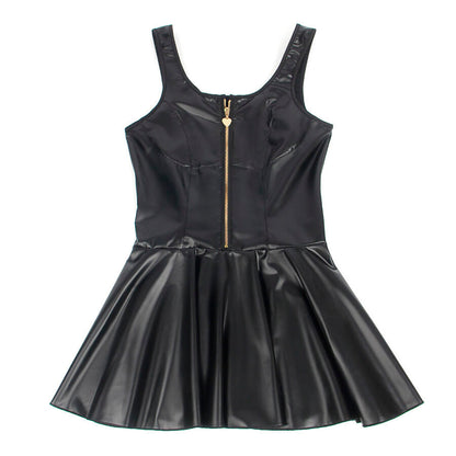 Subblime - 957674 abito in pelle con zip cuore nero l/xl