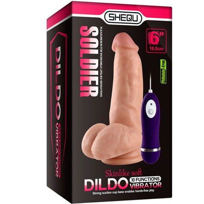 Shequ - dildo vibratore soldato con telecomando 16 cm