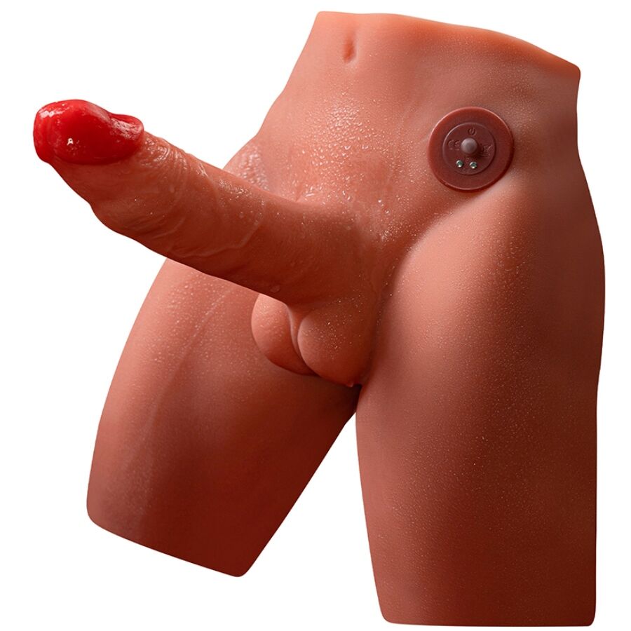 Xise - jason dildo masturbatore realistico con spinta e vibrazione 17 cm