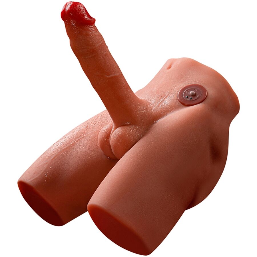 Xise - jason dildo masturbatore realistico con spinta e vibrazione 17 cm