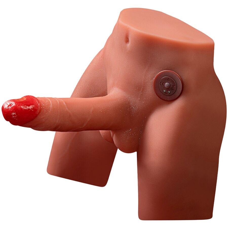 Xise - jason dildo masturbatore realistico con spinta e vibrazione 17 cm