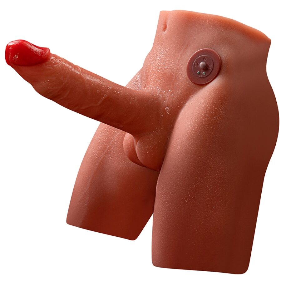 Xise - jason dildo masturbatore realistico con spinta e vibrazione 17 cm