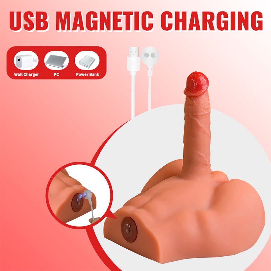 Xise - peel dildo ass realistico dildo masturbatore posizione frontale con spinta 17,5 cm