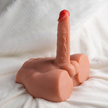 Xise - peel dildo ass realistico dildo masturbatore posizione frontale con spinta 17,5 cm