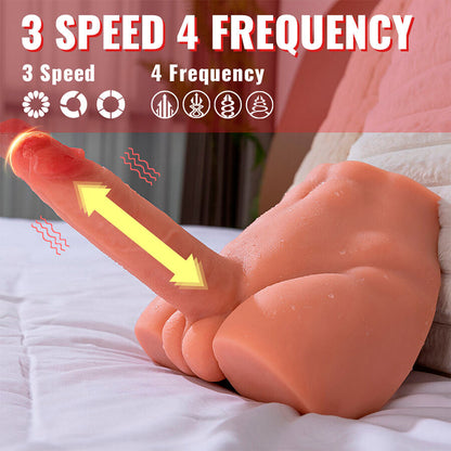 Xise - peel dildo ass realistico dildo masturbatore posizione frontale con spinta 17,5 cm