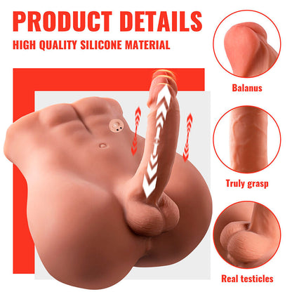 Xise - bertlett dildo ass realistico dildo e ano masturbatore posizione frontale con spinta 18 cm