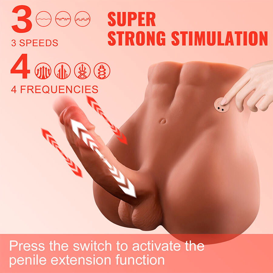 Xise - bertlett dildo ass realistico dildo e ano masturbatore posizione frontale con spinta 18 cm
