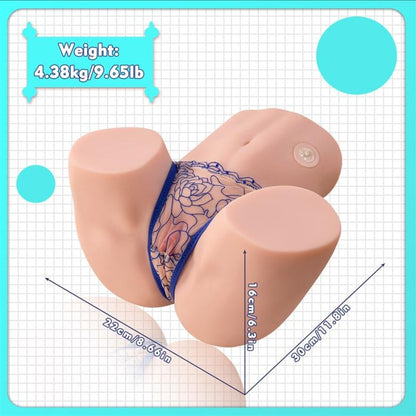 Xise - maya sucking masturbatore realistico vagina e ano con vibrazione e onde stimolanti 4,5 kg