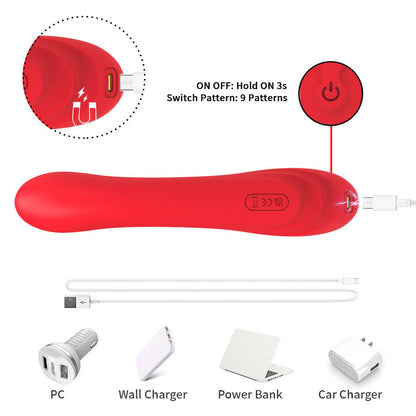 Armony - vibratore con lingua oscillante rosso