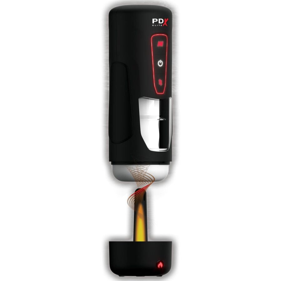 Pdx elite - masturbatore automatico milk me hotter con vibrazione a spinta e effetto calore