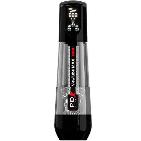 Pdx elite - viewtube max view masturbatore automatico con aspirazione trasparente