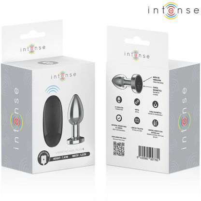 Intense - plug anale 10 vibrazioni metallo con telecomando s