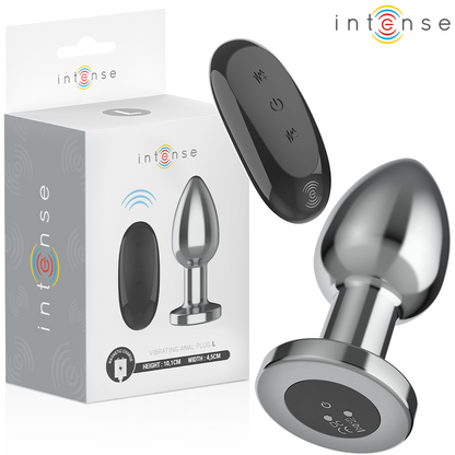 Intense - plug anale 10 vibrazioni metallo con telecomando l