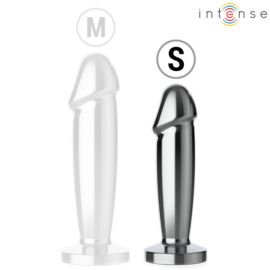 Intense - anal plug 10 vibrazioni dildo metallo con telecomando s