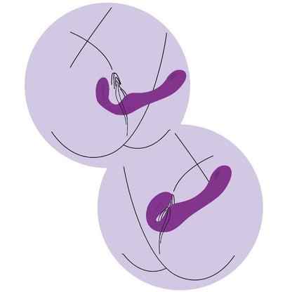 Xocoon - vibromasseur 2 en 1 strap-on sans lanière avec télécommande violet